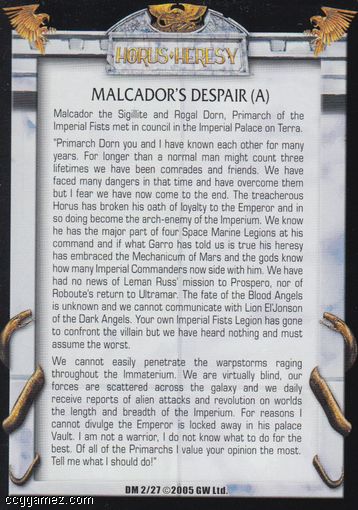 Malcadors Despair (a)